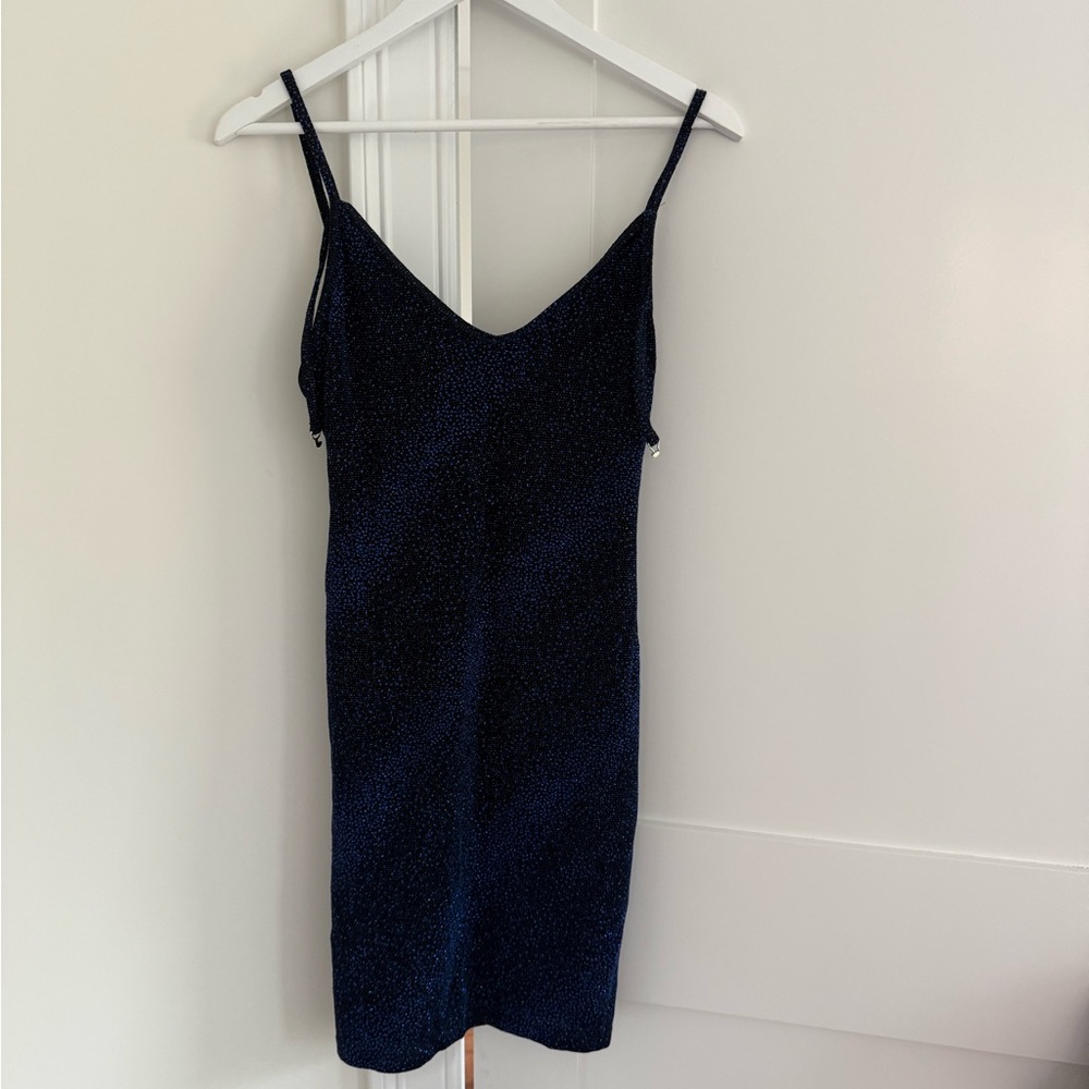 Black Sleeveless V-Neck Mini Slip Dress